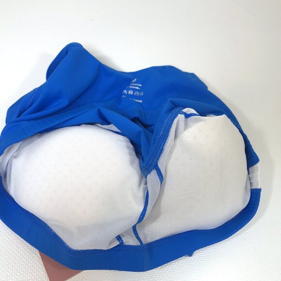 Royal Blue Cropped Workout Top V-Neck Built-In Bra Sz S, Colorskin - Picture 9 of 16